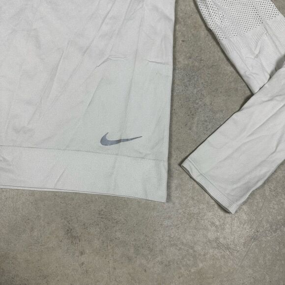 Nike Dri Fit Athletic Long Sleeve Top XS Grey Mesh Long Sleeves Lightweight Base - Picture 4 of 16